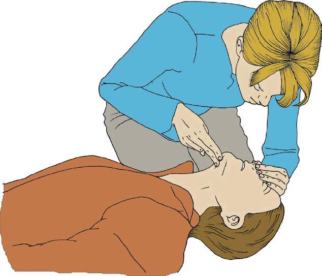 If your initial rescue breath does not make the chest rise as in normal breathing, then before your next attempt: check the victim s mouth and remove any obstruction recheck that there is adequate