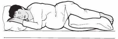 Sleeping positions As your size and weight changes during pregnancy you may find it uncomfortable to sleep on your back.