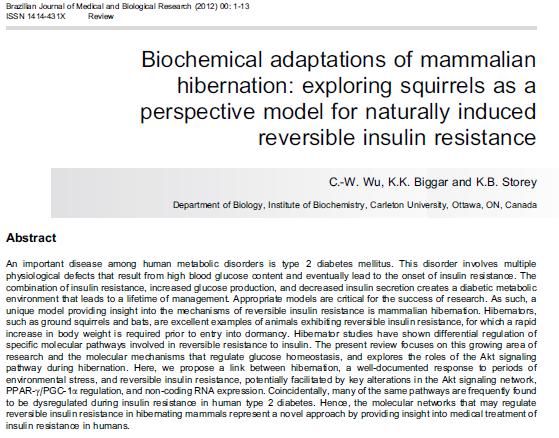 Hibernators as a model for metabolic disease?