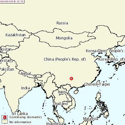 Map 2: Location of the FMD outbreak in Qiannan State, of Guizhou, China (People's Rep. of).