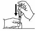 7. Remve the needle cver frm the syringe. Fill the syringe with air by pulling the plunger back t 1 ml (See Figure 5). Figure 5 8. Hld the diluent vial n yur flat wrk surface.