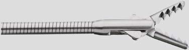 H50-009-011 with semi-rigid shaft 3 Charr. H50-003-016 5 Charr. H50-005-016 7 Charr. H50-007-016 9 Charr. H50-009-016 Biopsy forceps serrated, 40 cm with flexible shaft 3 Charr. H50-003-013 5 Charr.