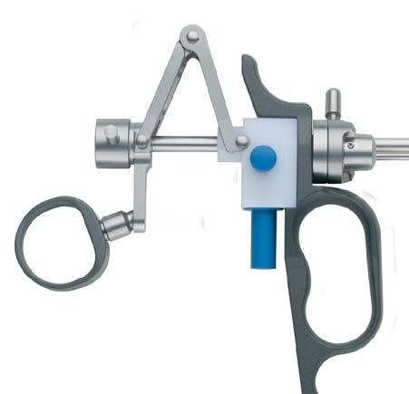 Instruments for Resectoscopy Working element, passive single stem, handle Aluminium, coated cutting by spring action