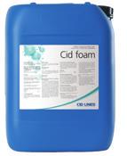 Before any use, read the label and the information concerning the product. Cid Foam Cid Foam is a chlorinated alkaline foaming detergent.