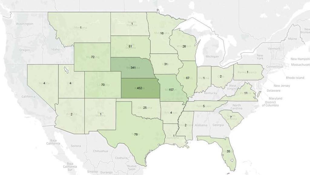 Seizures by interdiction state Marijuana seizures originating in Colorado, by interdiction