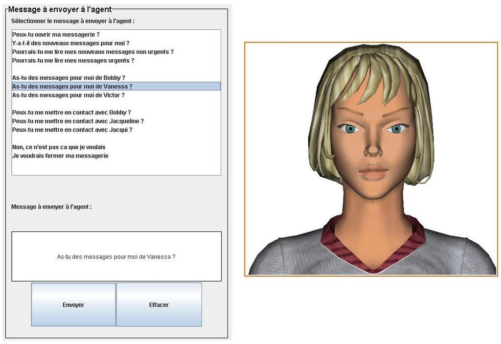 the empathic version in which the virtual dialog agent expresses empathic emotions through its facial expressions during the interaction with the user.