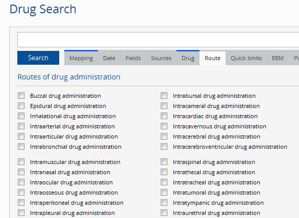SPECIFIC SEARCH STRATEGIES Use Drug Search and apply
