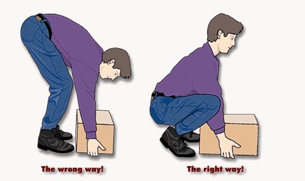 Tips For Good Posture - #7 When lifting objects, bend your knees to