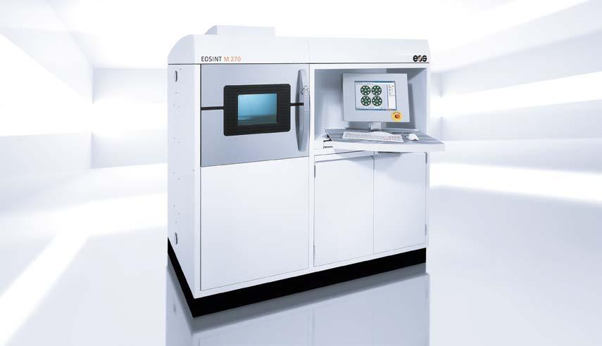 7 EOSINT M 270: System for additive manufacturing of crowns, bridges and model casting prostheses from metal EOSINT M 270 Manufacturing large quantities, flexible application The system accelerates