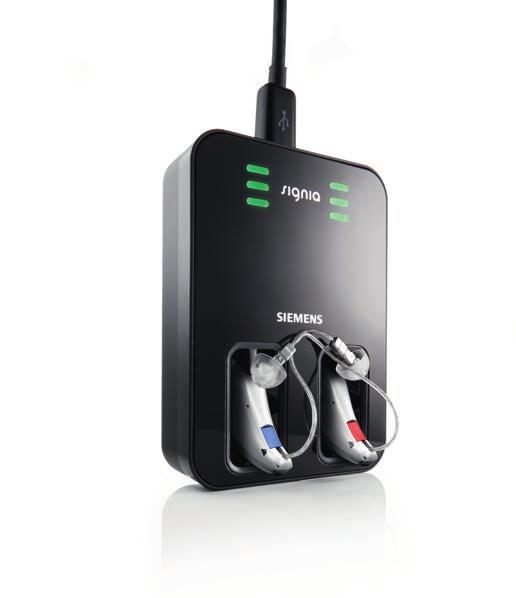 During the charging cycle, the Cellion primax hearing aids are dehumidified for better care and a longer service life.