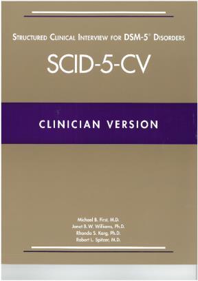 SCID-5-CV I. Screening for other current disorders p. 91-93. I 10. In the past 3 months, have you had a time when you weighed much less than other people thought you ought to weigh?