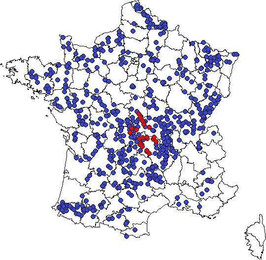 Surveillance results Results of surveillance program October 1 st, 2015: in red: infected herds in blue: negative herds 150 animals (73 cattle, 72