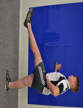 Slow Leg Swings (15 swings per leg) Holding onto a wall or bench for stability, swing the leg from