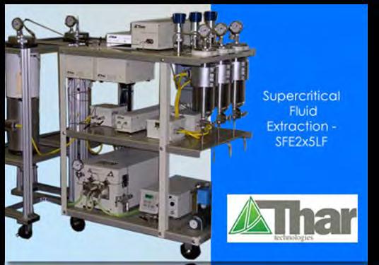 Supercritical Fluid Extraction Process parameters: Gas (carbon dioxide) Temperature (40 C) Pressure (300 bar) Gas