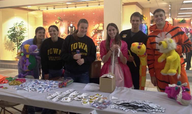 Page 3 Dental Students Participate at the Sycamore Mall Halloween Event (Above, left to right): Staci Friese (D4), Heather Stillman (D4),