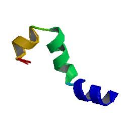 Ranatuerin-2csa: Broad spectrum antibacterial peptide Description ranatuerin-2csa Chain Type polypeptide(l) Length 32 residues DSSP secondary structure 78% helical (4 helices; 25 residues) 1.