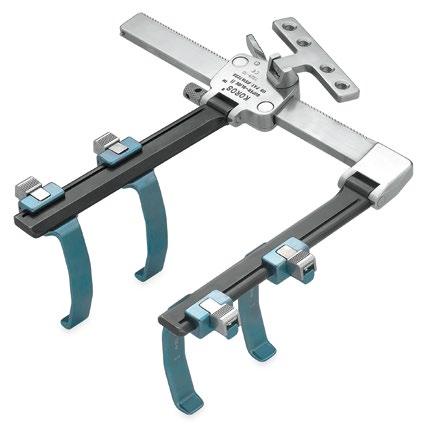 SUPER-SLIDE II LAMINECTOMY RETRACTOR SET Crank handle Quick release for blades Jointed arms Super-Slide Retractor Blades Will not slip out of wound during surgery Narrow blade
