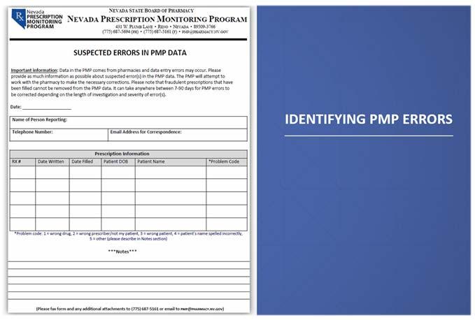 ACCURACY OF PMP DATA REQUIREMENTS ON A CS PRESCRIPTION NAC 453.440 Prescription Contents 1.