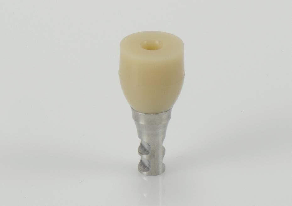 Option B: Cement-retained temporary crown Step 1 Individualization - Removing material Individualize the temporary abutment on an analog according to the mouth situation.