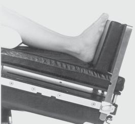 Foot Extension with Siderail Locks Equipment #: BF2 Extends table 8" (203 mm) to accommodate taller patients and swings 90 degrees upward for foot support when patient is in reverse Trendelenburg.
