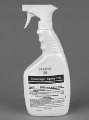 Coverage Spray HB has a convenient, easy-to-hold trigger sprayer, and a pleasant fragrance. Product Package Size: 22 oz./12 per case (650 ml/12 per case) T.B.Q.