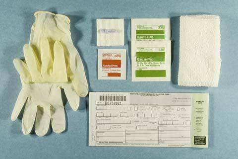 4mm long Sterile 70% alcohol pads Sterile gauze pads Warm moist towel or compress Fully completed,