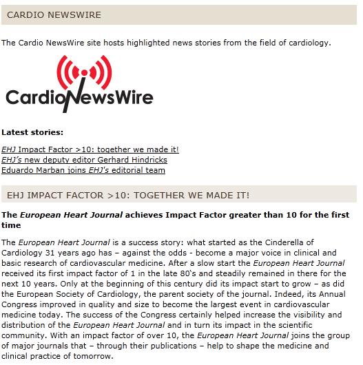CardioNewsWire Breaking news published online
