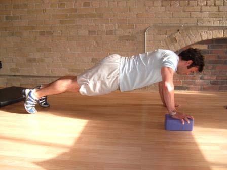 Exercise Descriptions Workout B Split Shuffle (See Above) Elevated Pushups Keep the abs braced and body in a straight line from