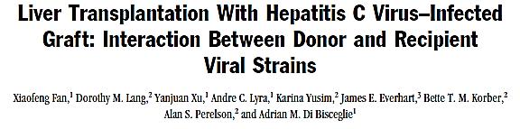 HCV Genotype «dominance» *Only one strain dominates after LT This dominance is determined according to GT and not according to D or R status 1 In 23 liver recipients, patients in whom the donor