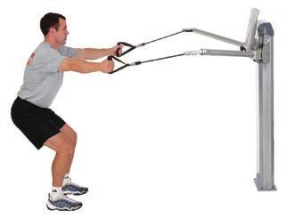 SQUATTING Row Position With pulley at the mid position,