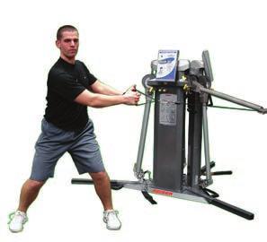 Base Stance - Wood chop Set Up Facing perpendicular to the equipment,