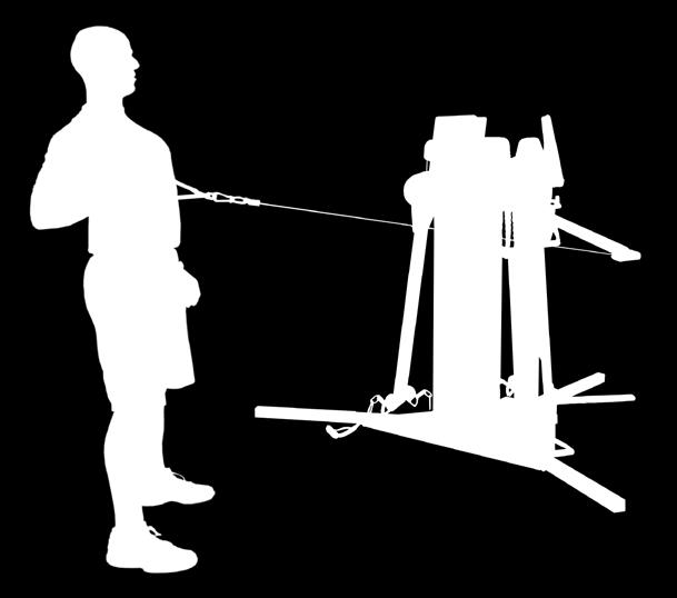 Base Stance - Single Squat to Row Set Up Facing the equipment, grab a single