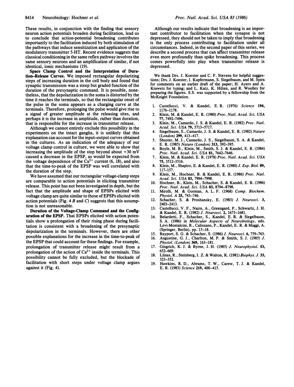 8414 Neurobiology: Hochner et al.