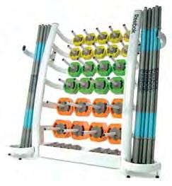 + Sturdy re-designed unit holds 30 complete Rep Sets including discs, bars and collars.