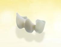 Up to 4 anatomic crowns per bridge framework possible Zirconium abutments for the Straumann Dental Implant