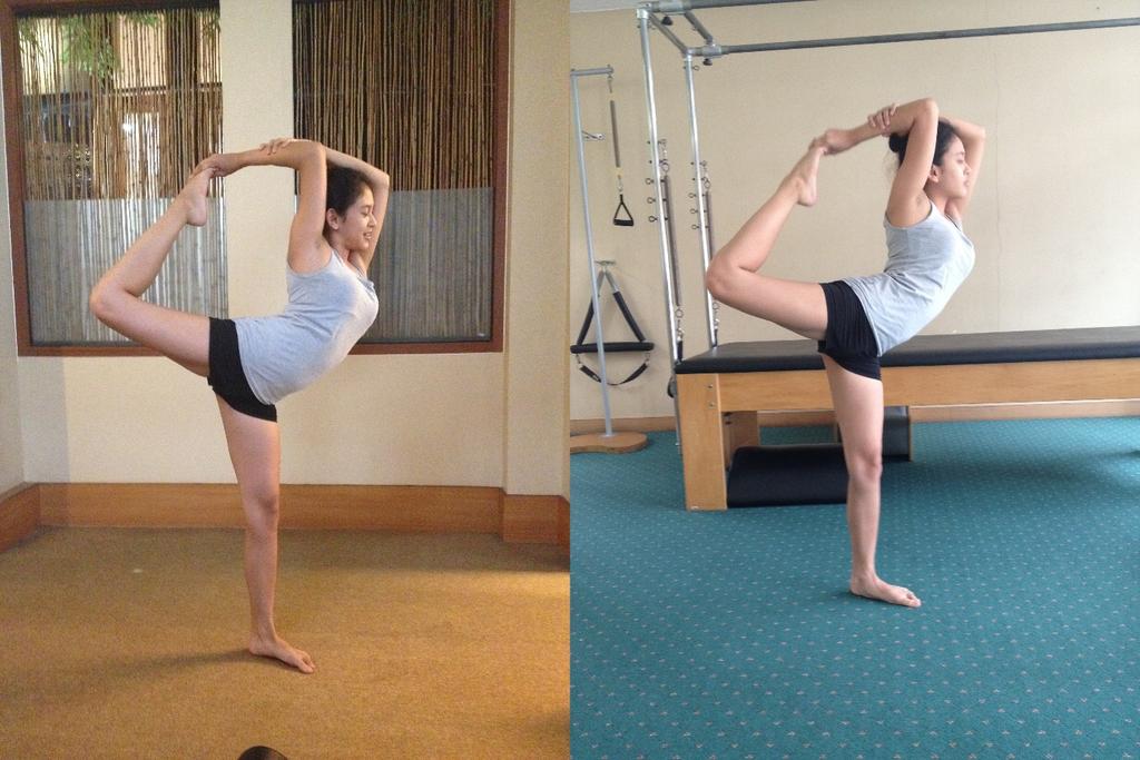 (picture 9) (picture 10) BEFORE AFTER Looking on Picture 10 this is Scorpion pose from lateral right view she can extending her back higher than Picture 9,