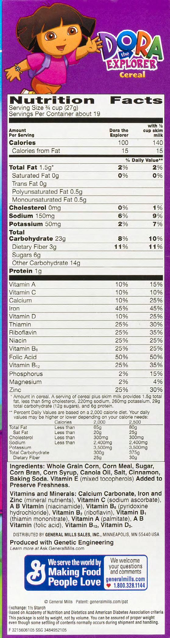 content per dry ounce. 1) Find the serving size in grams at the top of the label and the sugars listed towards the middle.