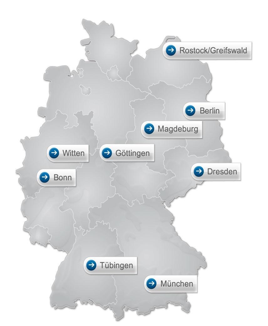 German Center for Neurodegenerative Diseases (DZNE) DZNE is a single entity existing at 9 different locations, where