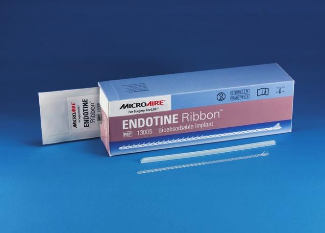Endotine Ribbon-Lift Procedure Indispensable Instrument Incomparable Ease and Predictability in Lower-face Procedures Using patented multipoint fixation technology, the bioabsorbable Endotine Ribbon