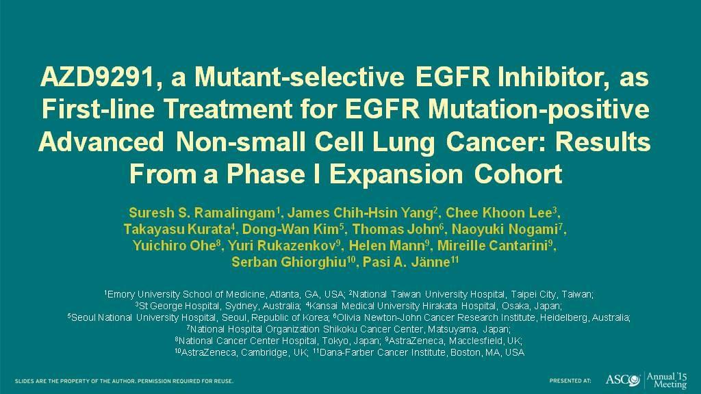 Oncogene Driven LCs: EGFR, a 3rd generation