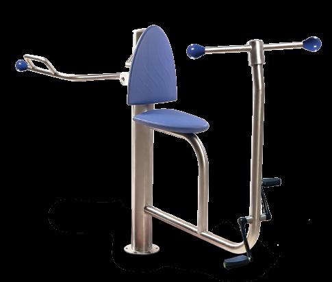 SE 01 03 - Twister Bike & Trapezius training of leg and neck muscles Bike: Sit down on the seat, place your feet onto the pedals and grip tightly onto the bar.