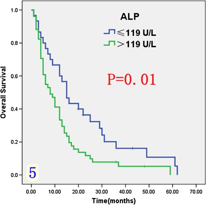 473; P = 0.032) as favorable independent prognostic factors while the presence of lymph node metastases was associated with poor overall survival (RR = 2.320; P = 0.