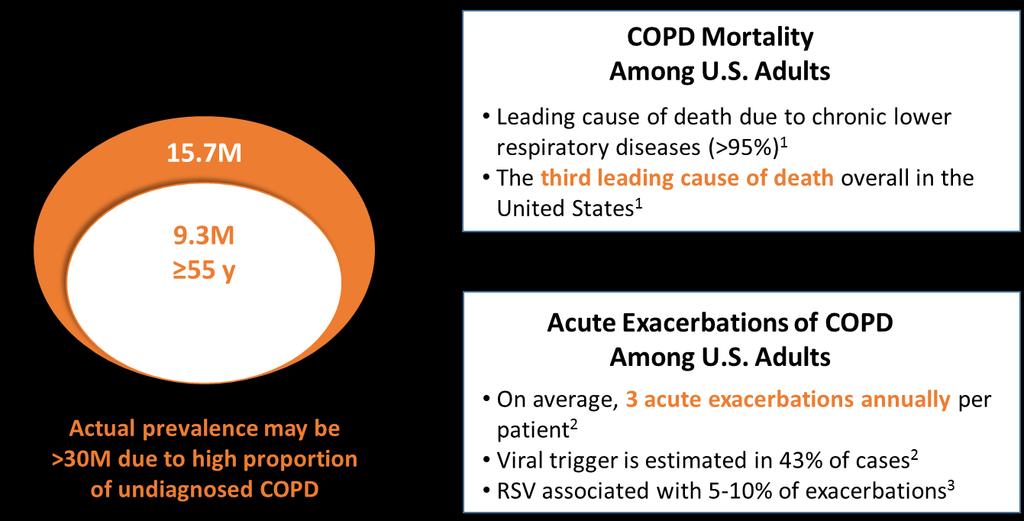 Summary of COPD Opportunity A significant market opportunity exists with COPD, ~ $1.