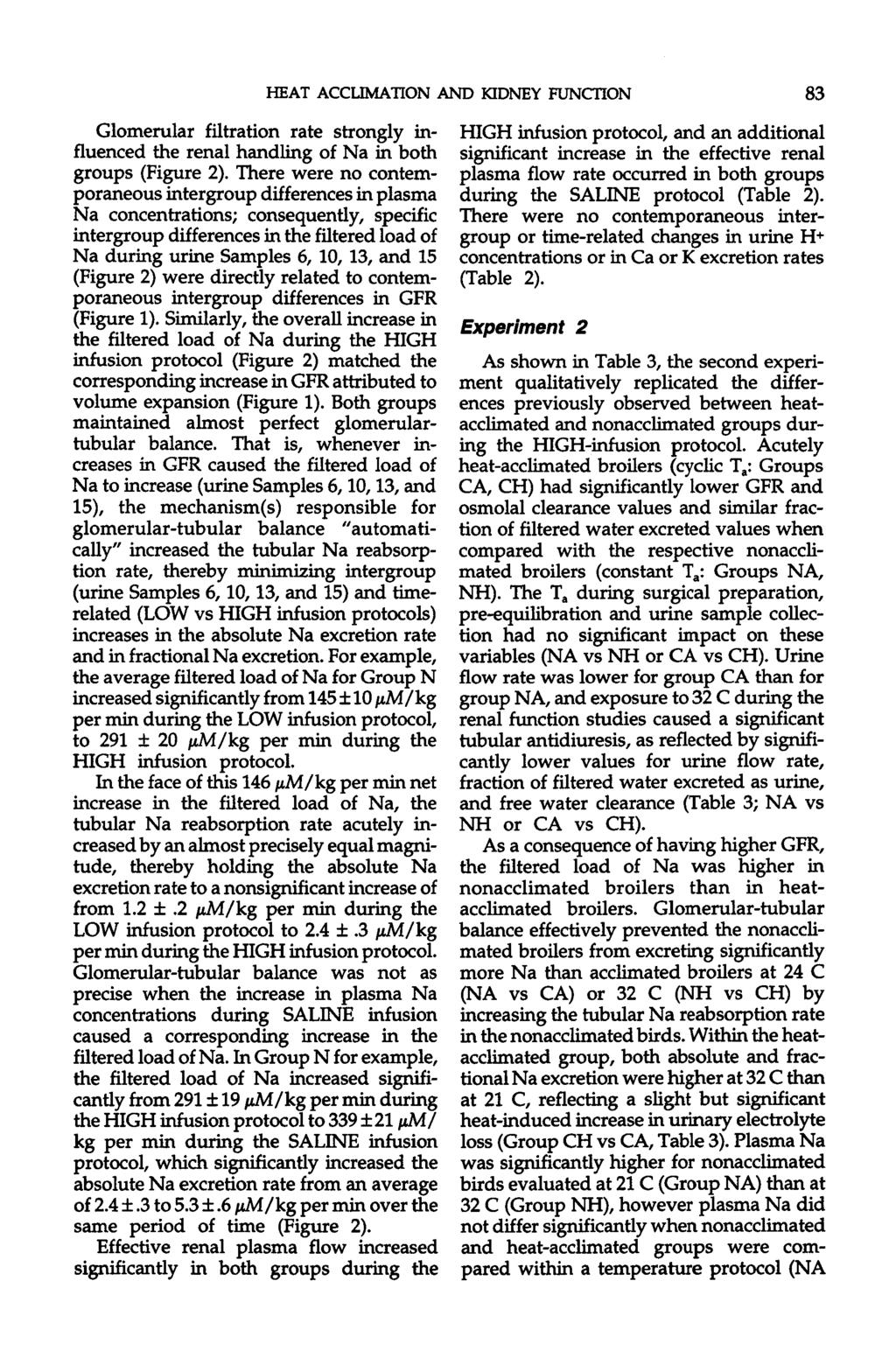 HEAT ALIMATIO AD KIDEY FUTIO 83 Glmerular filtratin rate strngly influenced the renal handling f a in bth grups (Figure 2).