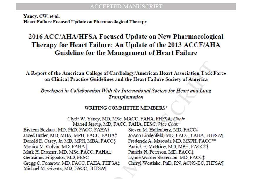 New Guidelines Have Emerged- 2016 RAASi in Heart Failure and Post-MI LV Dysfunction Post-MI Low EF Mild-Mod CHF Low EF CHF Severe HF CHF Preserved EF ACEi 1 AIRE SAVE SOLVD CONSENSUS PEP-CHF
