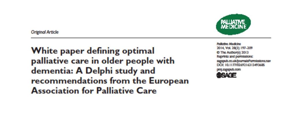 Does palliative care apply to dementia?