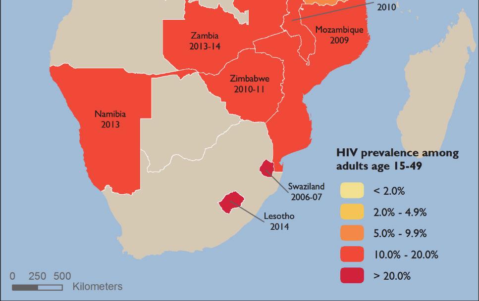 We present the percentage of PLHIV who know where to get an HIV test among PLHIV who have never been tested for HIV. 3.1. HIV Prevalence in Focal Countries Figure 3.