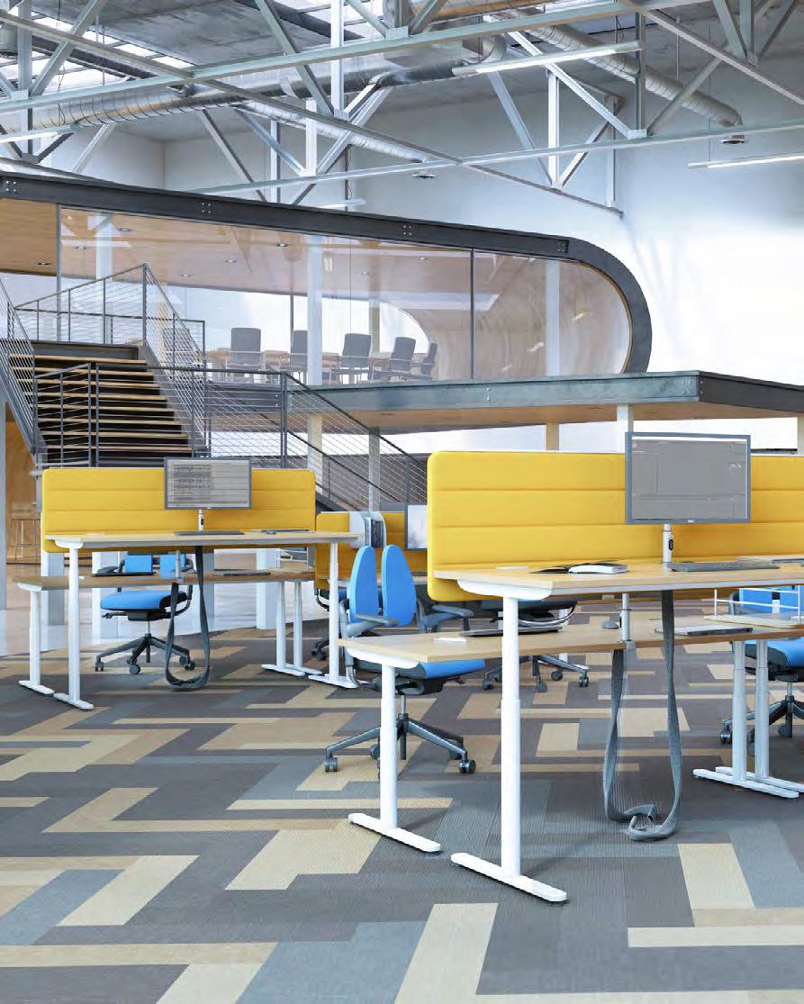 Perfect match Office space optimisation is an important aspect of a well thought-out office arrangement. Popular elements of a modern space are hot desk workstations.