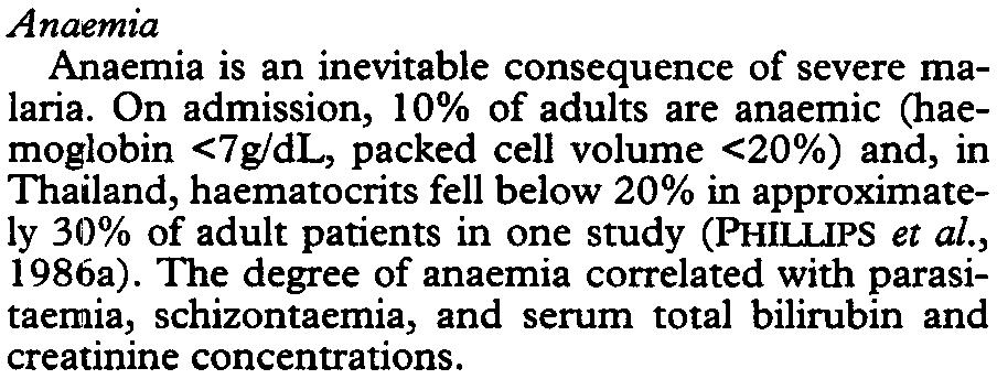 Symptoms progress for up to 2 weeks but completely resolve 3-16 weeks (median=10) after their onset (SENANAYAKE, 1987)., Malarial psychoses'.