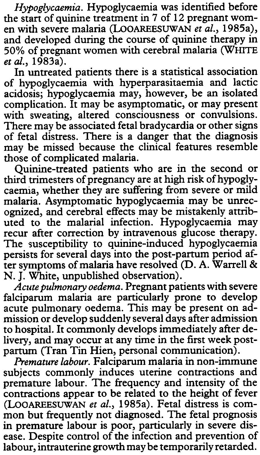 TRANSACTIONS OFTHE ROYAL SOCIETY OFTROPICAL MEDICINE AND HYGIENE (2000) 94, SUPPLEMENT Sl/19 Hypoglycaemia.